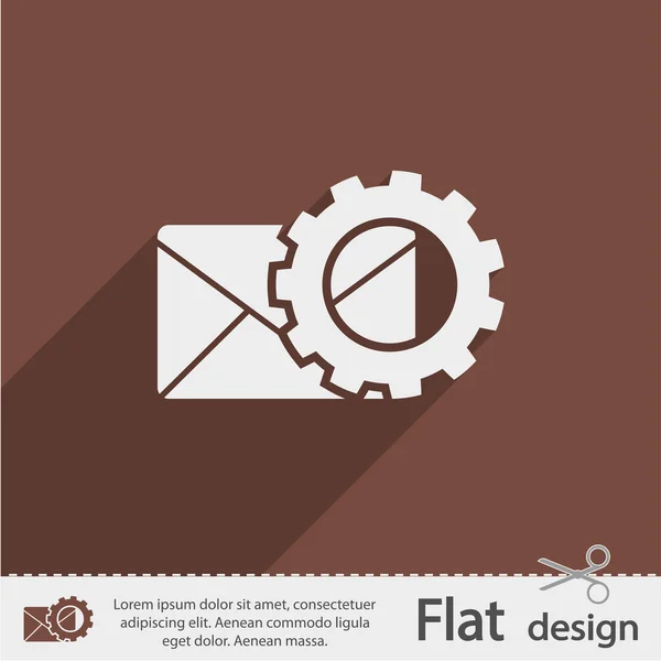 Parameters instellen en envelop postpictogram — Stockvector