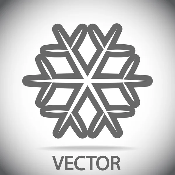 Snöflinga-ikonen — Stock vektor