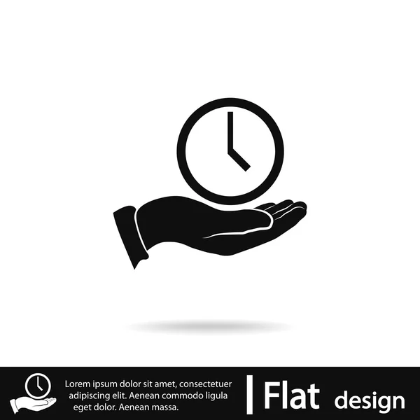 Reloj icono de diseño — Vector de stock