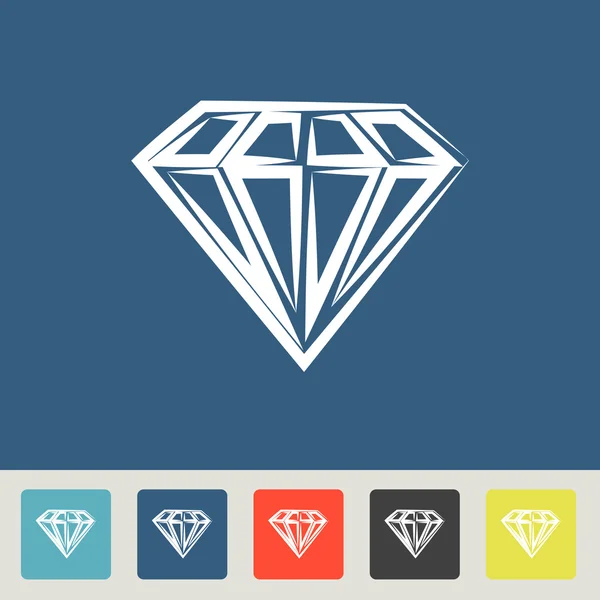 Diamond  icons set — Stock Vector