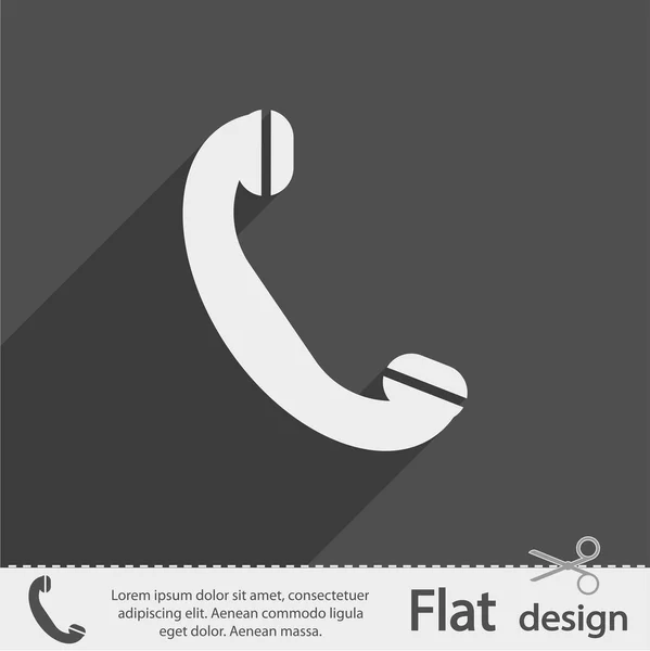 Telefoonnummer Flat Icon — Stockvector