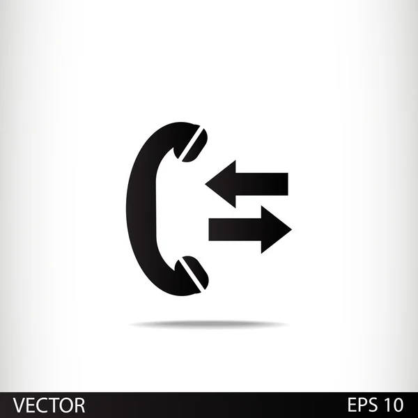Icono de signo de llamadas entrantes y salientes — Archivo Imágenes Vectoriales
