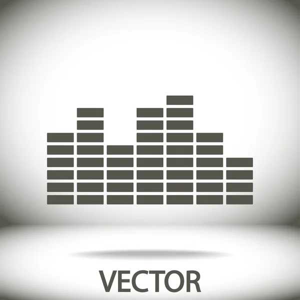 Soundwave muziek pictogram — Stockvector