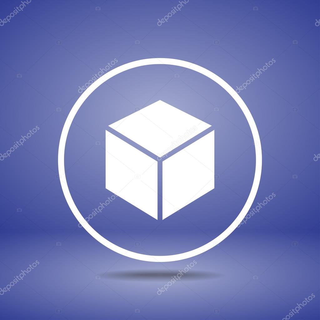 3d cube logo design icon