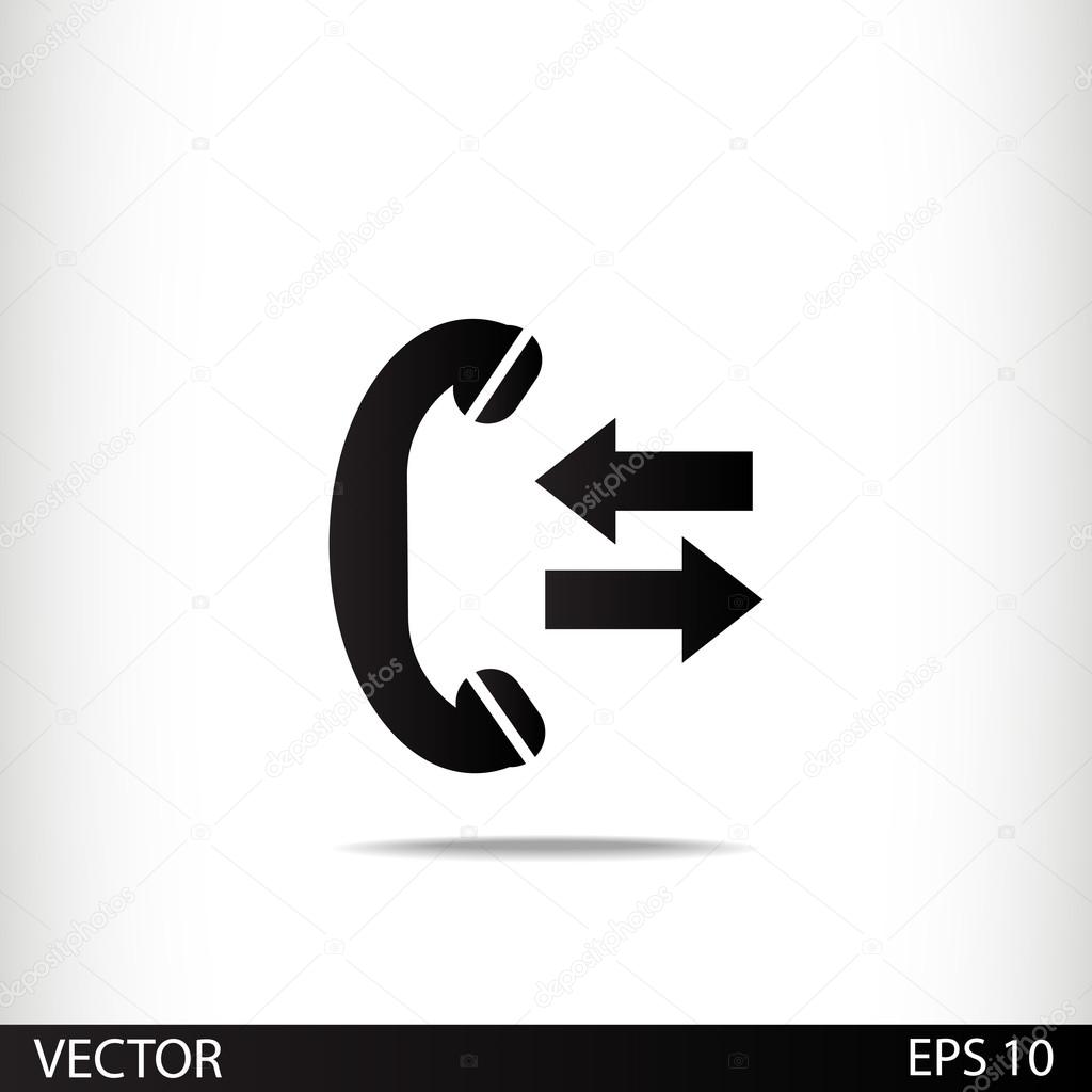 Icône d'indicatif d'appel entrant et sortant image vectorielle par Best3d © Illustration 57419885