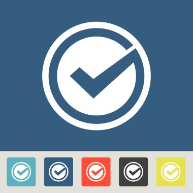 simge onaylayın. düz tasarım stil