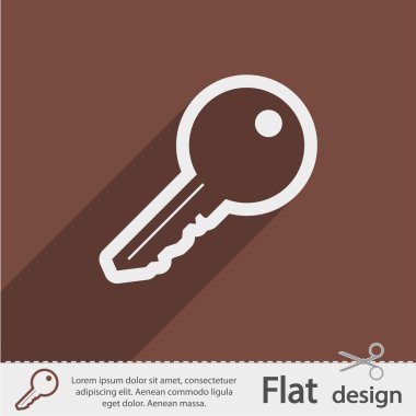 anahtar düz simgesi