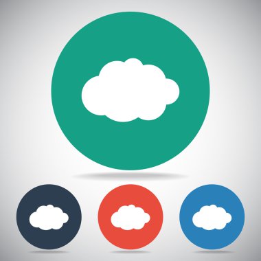 Bulut simge düz tasarım stil