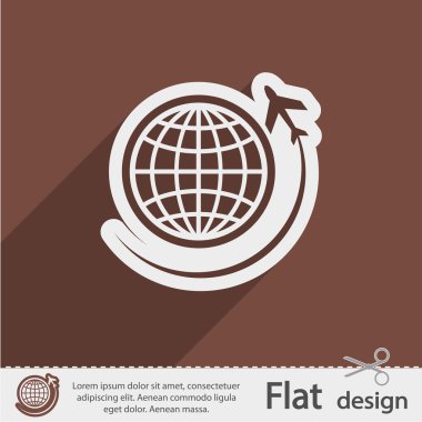 uçak simgesi olan Küre