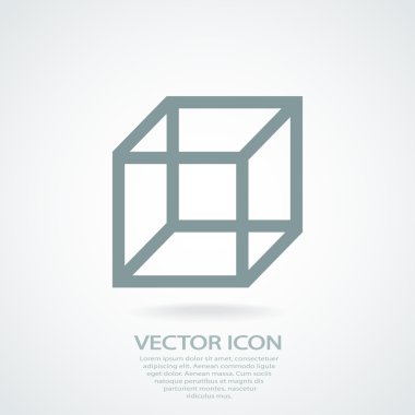 3D küp logo tasarım simgesi