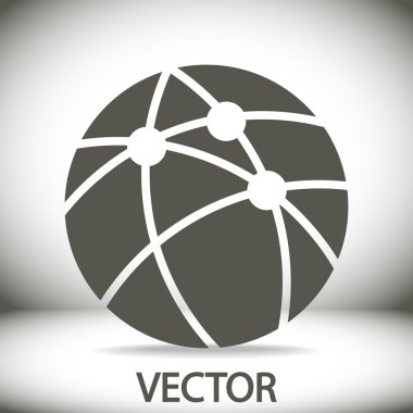 Küresel teknoloji ya da sosyal ağ simgesini