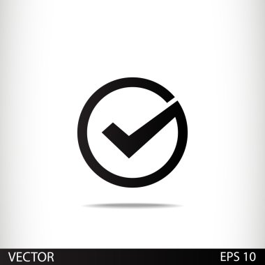 simge onaylayın. düz tasarım stil