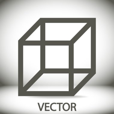 3D küp logo tasarım simgesi
