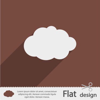 Bulut simge düz tasarım stil