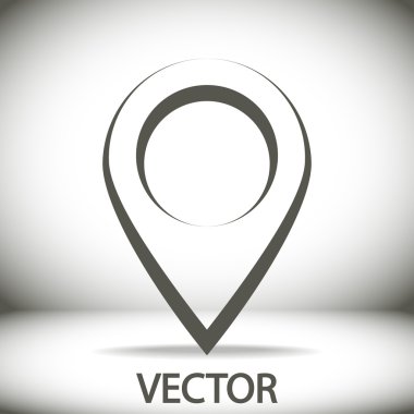 harita işaretçisi düz simgesi