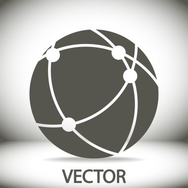 Küresel teknoloji ya da sosyal ağ simgesini