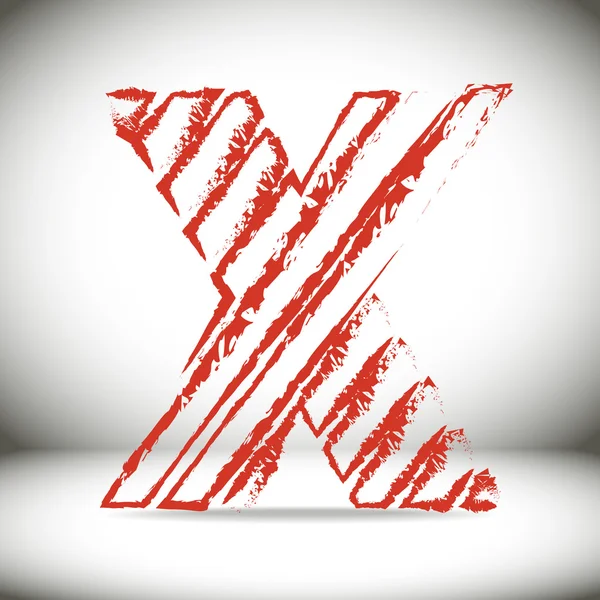 Zebra alphabet letter X — Stock Vector