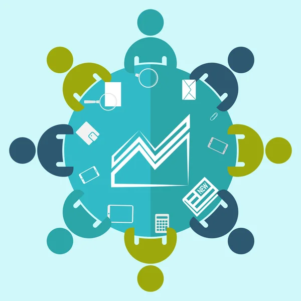 Infografica, icona del grafico — Vettoriale Stock