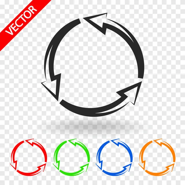 Flecha circular icono — Vector de stock