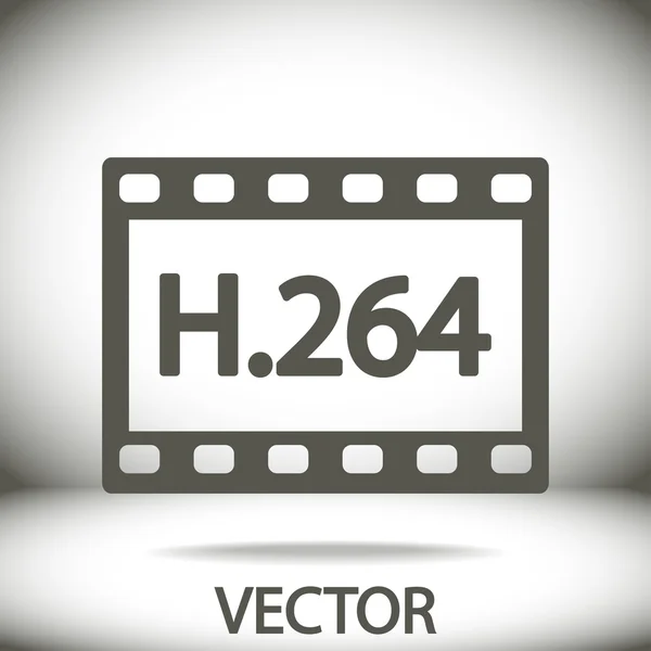 H.264 icono de vídeo — Archivo Imágenes Vectoriales