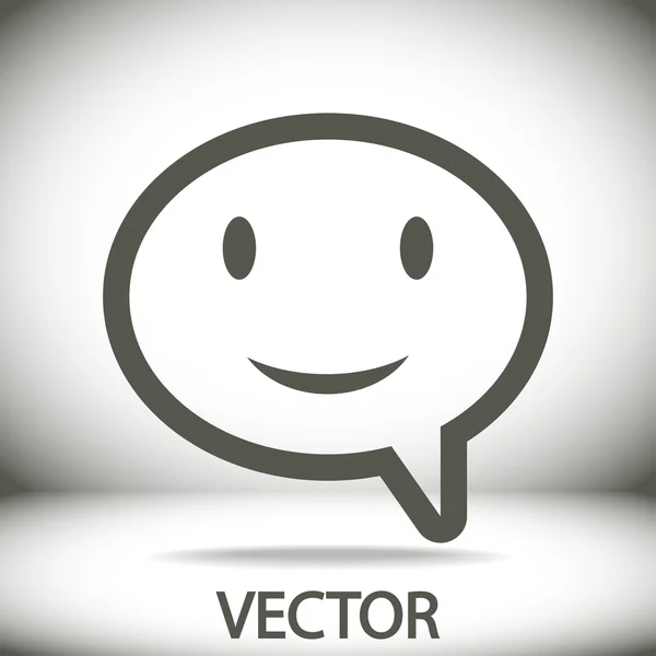 Sonrisa hablando icono de la burbuja — Vector de stock