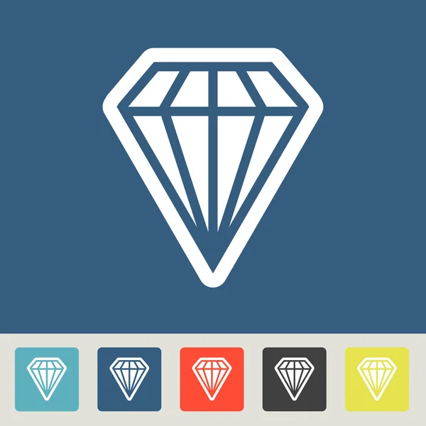 Set de iconos de diamante — Archivo Imágenes Vectoriales