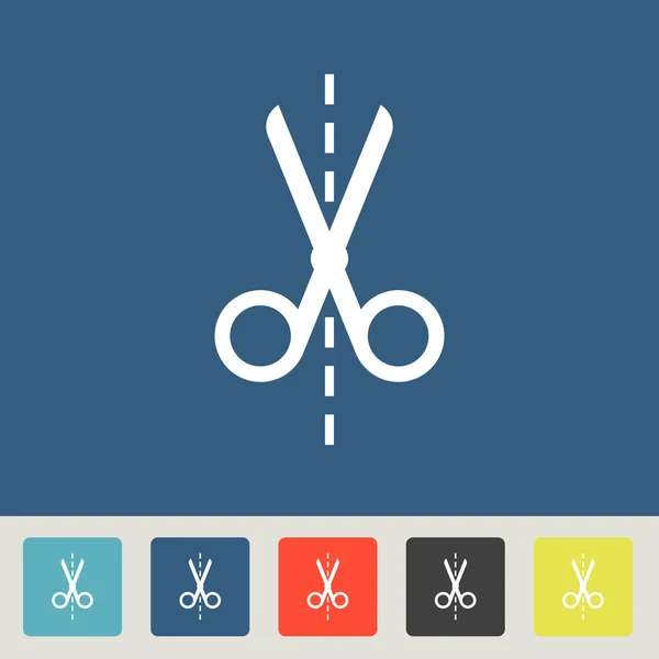 Scissors vector icons set — Stock Vector