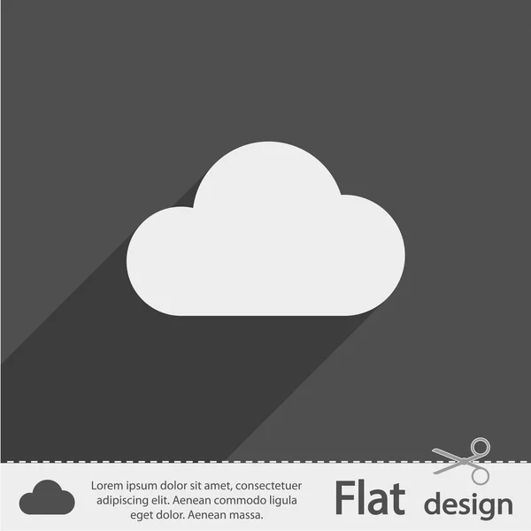 Illustrazione icona nuvola — Vettoriale Stock