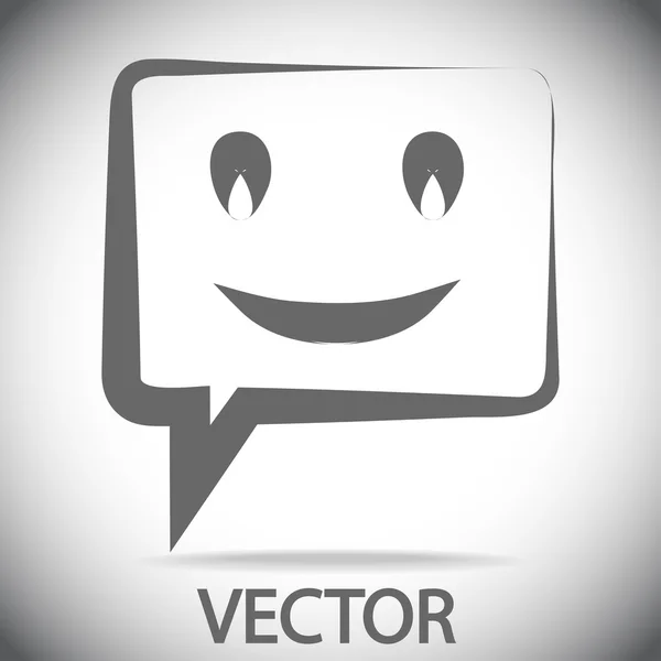 Sonrisa hablando icono de la burbuja — Vector de stock