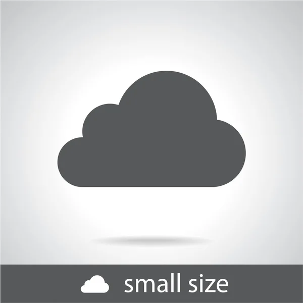 Icono plano de nube — Vector de stock