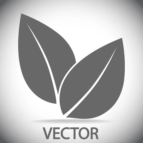 Folhas ícone — Vetor de Stock