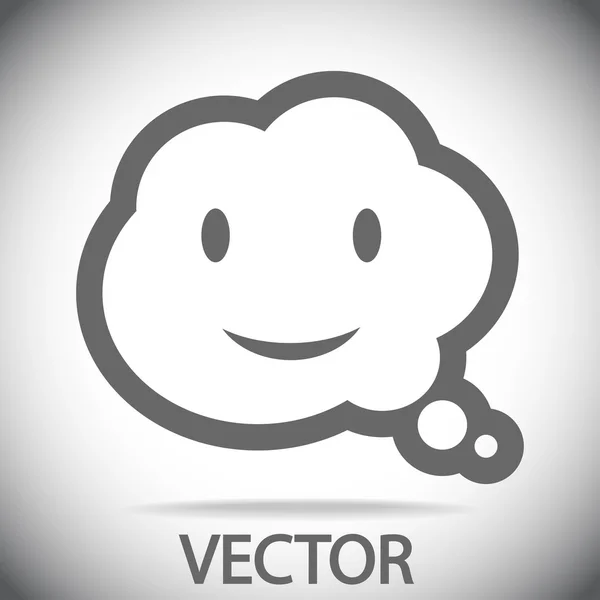 Sonrisa hablando icono de la burbuja — Vector de stock