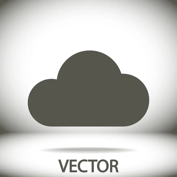 Wolk pictogramstijl plat ontwerp — Stockvector