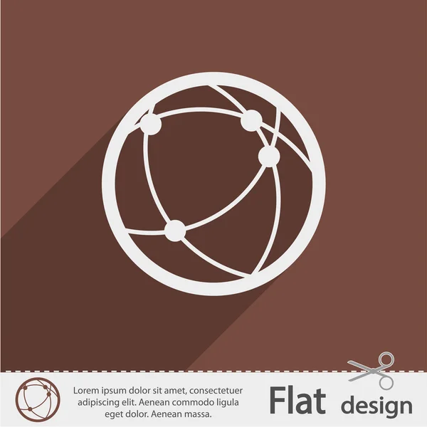 Wereldwijde technologie of sociale netwerkpictogram — Stockvector