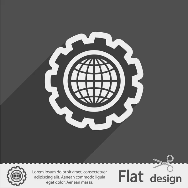 Parameters instellen, wereldbol icoon — Stockvector