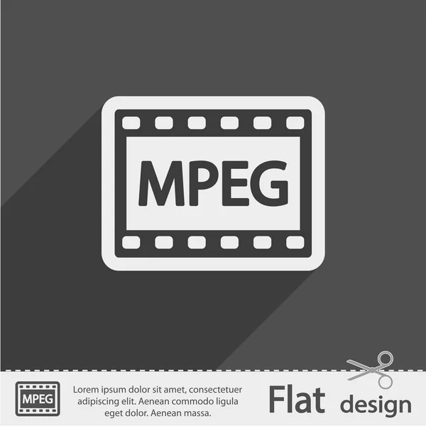 MPEG video pictogram — Stockvector