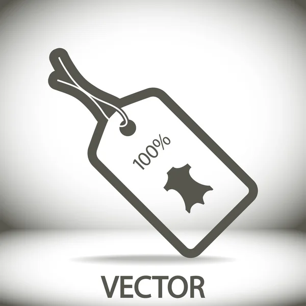 Ikona značky 100 % kůže — Stockový vektor