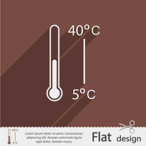Icono del termómetro — Vector de stock