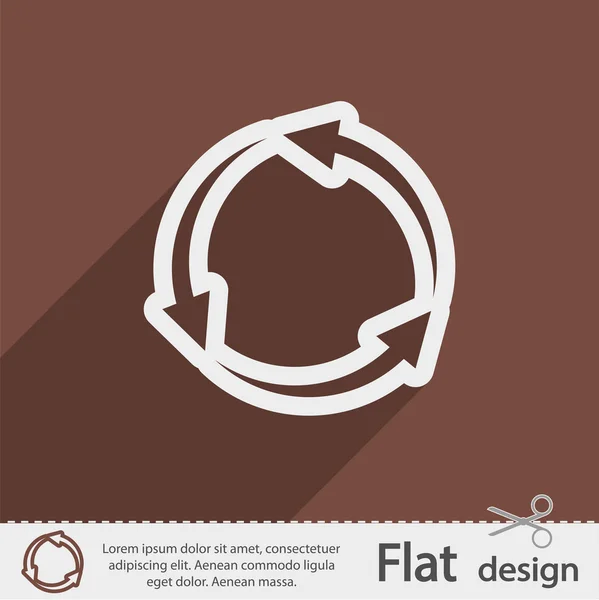 Flecha circular icono — Vector de stock