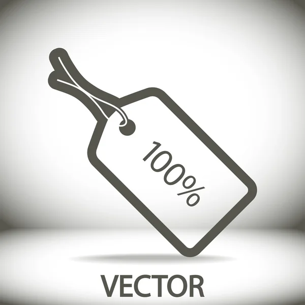 Значок тега 100% — стоковый вектор