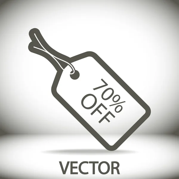 70 procent av etiketten ikonen — Stock vektor