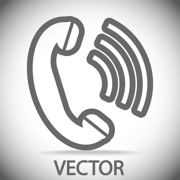 Telefoon, platte pictogram — Stockvector