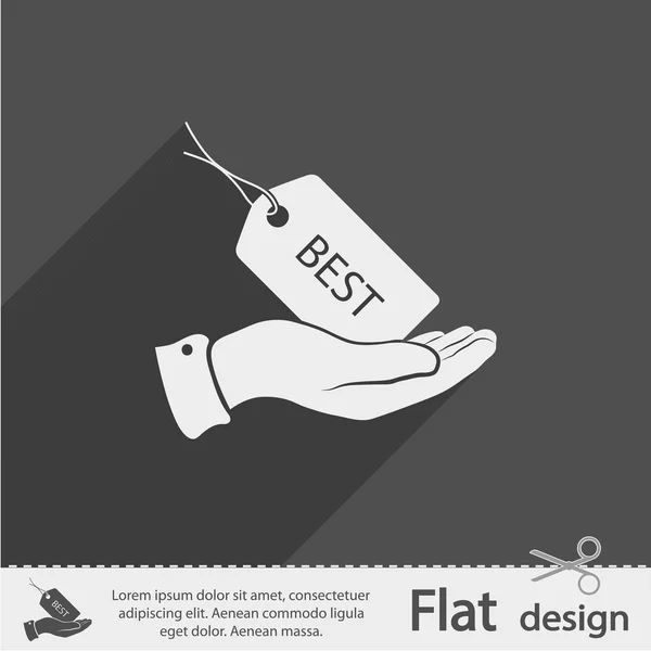 Beste labelpictogram — Stockvector