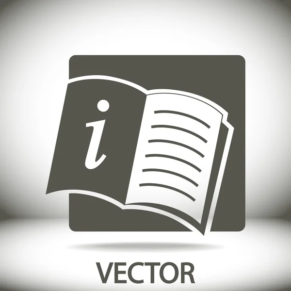 Libro abierto icono — Vector de stock