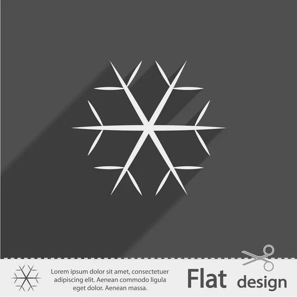 Snowflake flat icon — Stock Vector