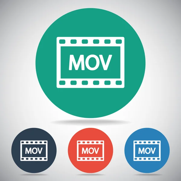 Icône vidéo MOV — Image vectorielle