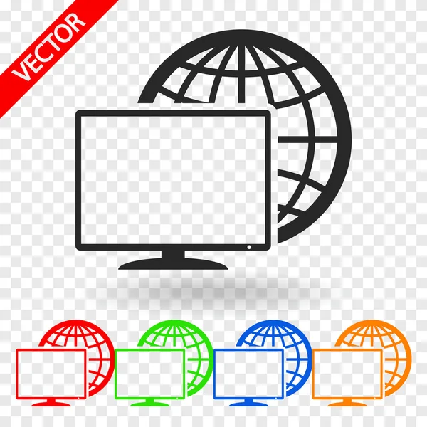 Monitor icon design — Stock Vector