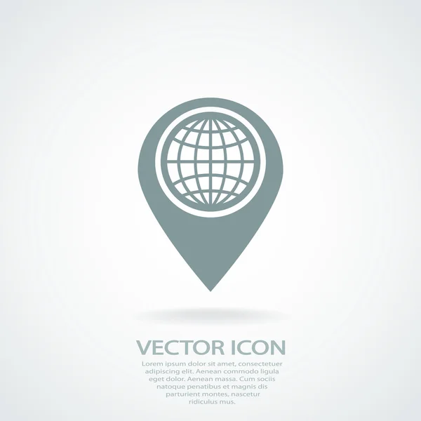 Mapa puntero icono plano — Vector de stock