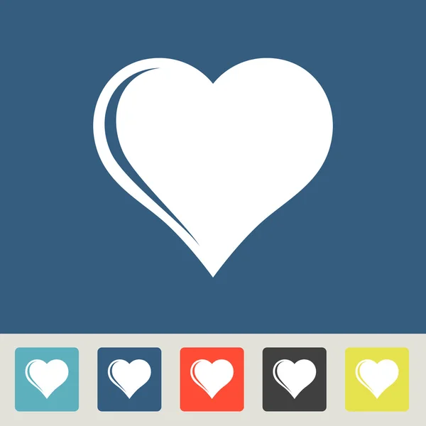 Design plat Heart Icon — Image vectorielle