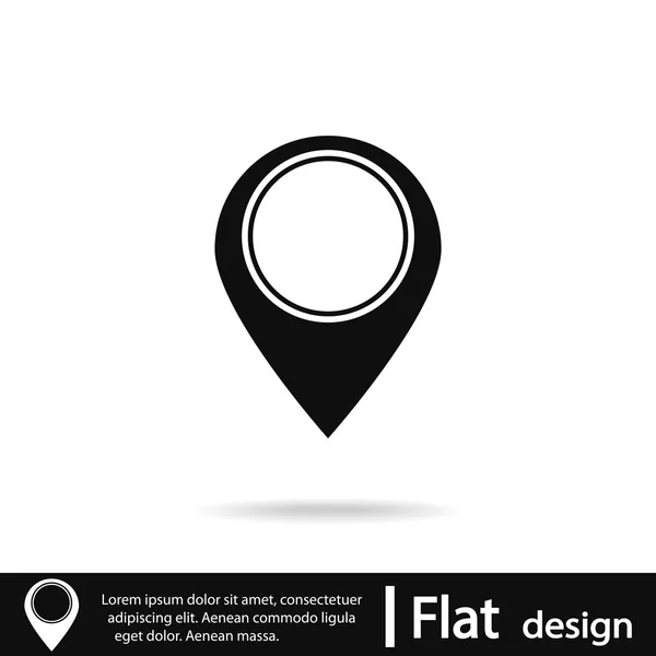 Map pointer flat icon — Stock Vector